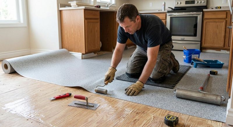 Linoleum Floor Installation in Holly, MI