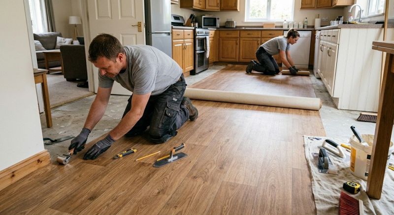 Linoleum Floor Installation in Oxford, MI