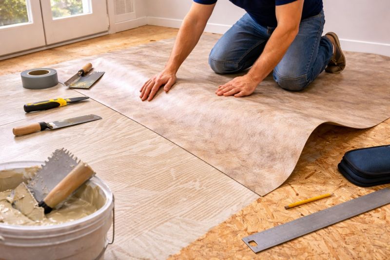 Sheet Vinyl Installation in Armada, MI